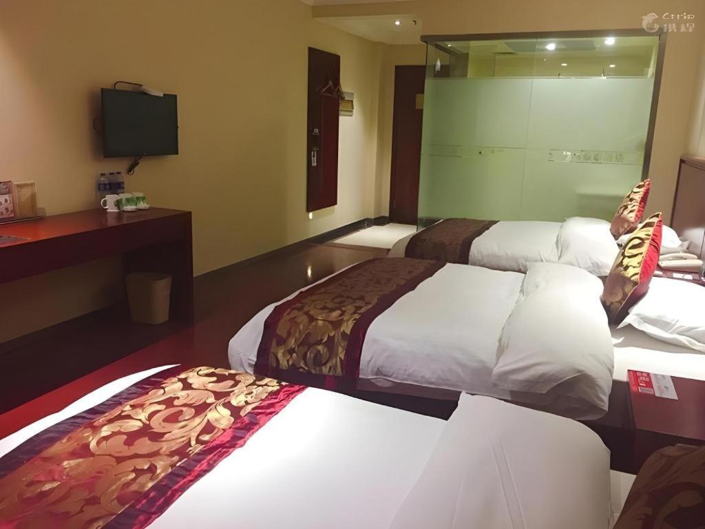 Greentree Inn Jiangsu Nantong Qidong Bus Station Express Hotel Hexingzhen Exteriör bild