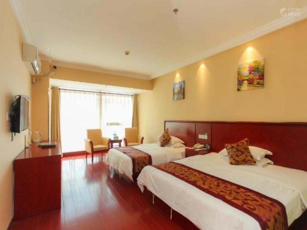 Greentree Inn Jiangsu Nantong Qidong Bus Station Express Hotel Hexingzhen Exteriör bild